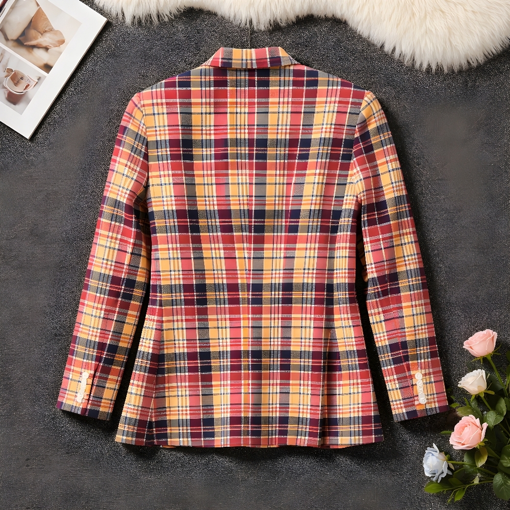 Vintage Ralph Lauren RRL Double RL Madras Plaid Blazer Sz 4 Excellent Condition - Picture 3 of 13